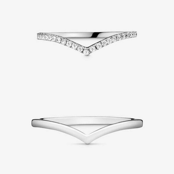 Pandora Jewelry - Pandora shimmering and  Pandora shining wish rings size 6.5